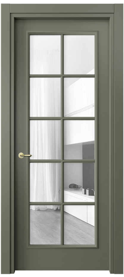 Дверь межкомнатная Paris 8102 Матовый оливковый тёмный Прозрачное стекло Гладкий наличник МОТ Цена 76999 ₽ Наличники уже входят в базовый комплект. Фабрика дверей Волховец 8 (800) 551 43 19 Межкомнатная дверь Paris 8102 Матовый оливковый тёмный Прозрачное стекло Цена 76999 ₽| Volhovec