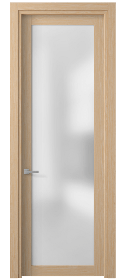 Межкомнатная дверь Planum 2102 Дуб молочный Сатинированное стекло Цена 58399 ₽ | Volhovec
