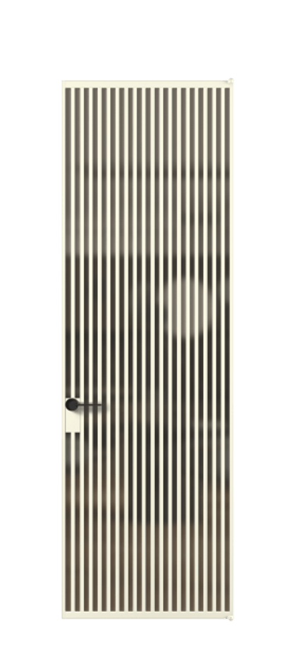 Алюминиевая дверь АЛПЛ040.06 Алюминий молочно-белый Сатинированное бронзовое стекло, триплекс Цена 193490  | Volhovec