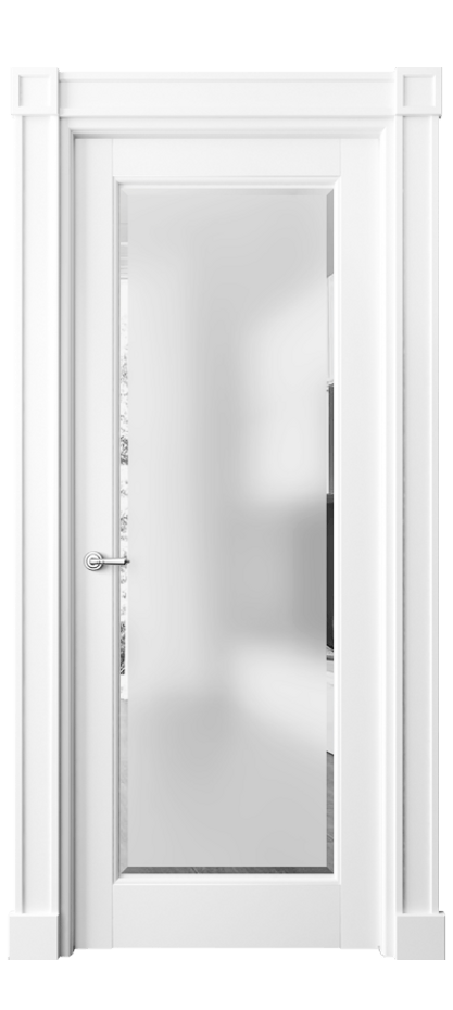 Дверь межкомнатная Тоскана Плано 6300 Матовый белоснежный Сатинированное стекло с фацетом Гладкие пилястры с квадратными розетками МБЛ Цена 134779 ₽ Наличники уже входят в базовый комплект. Фабрика дверей Волховец 8 (800) 551 43 19 Межкомнатная дверь Тоскана Плано 6300 Матовый белоснежный Сатинированное стекло с фацетом Цена 134779 ₽ | Volhovec