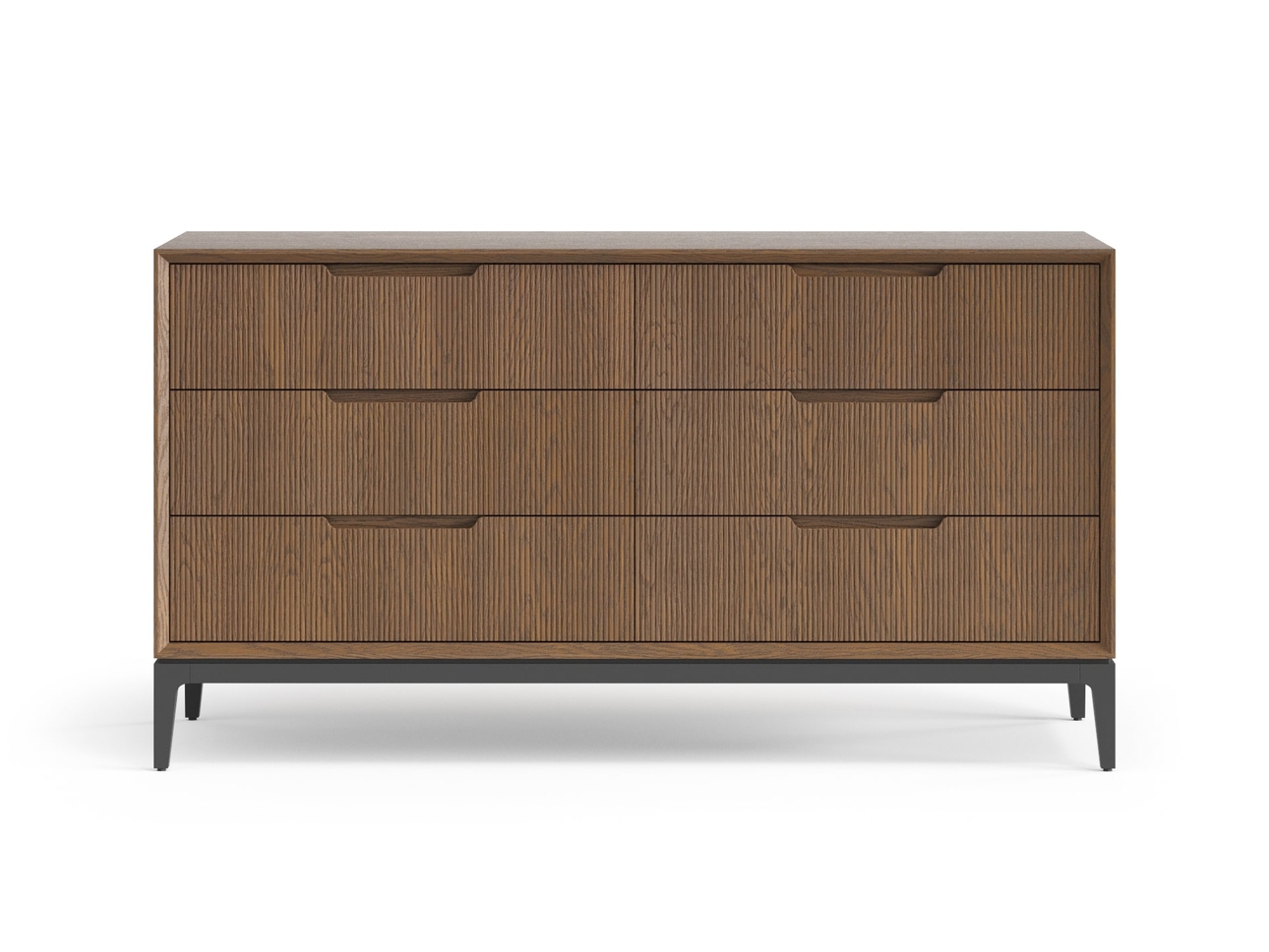 Комод Velvet 6 ящиков дуб каштановый матовый