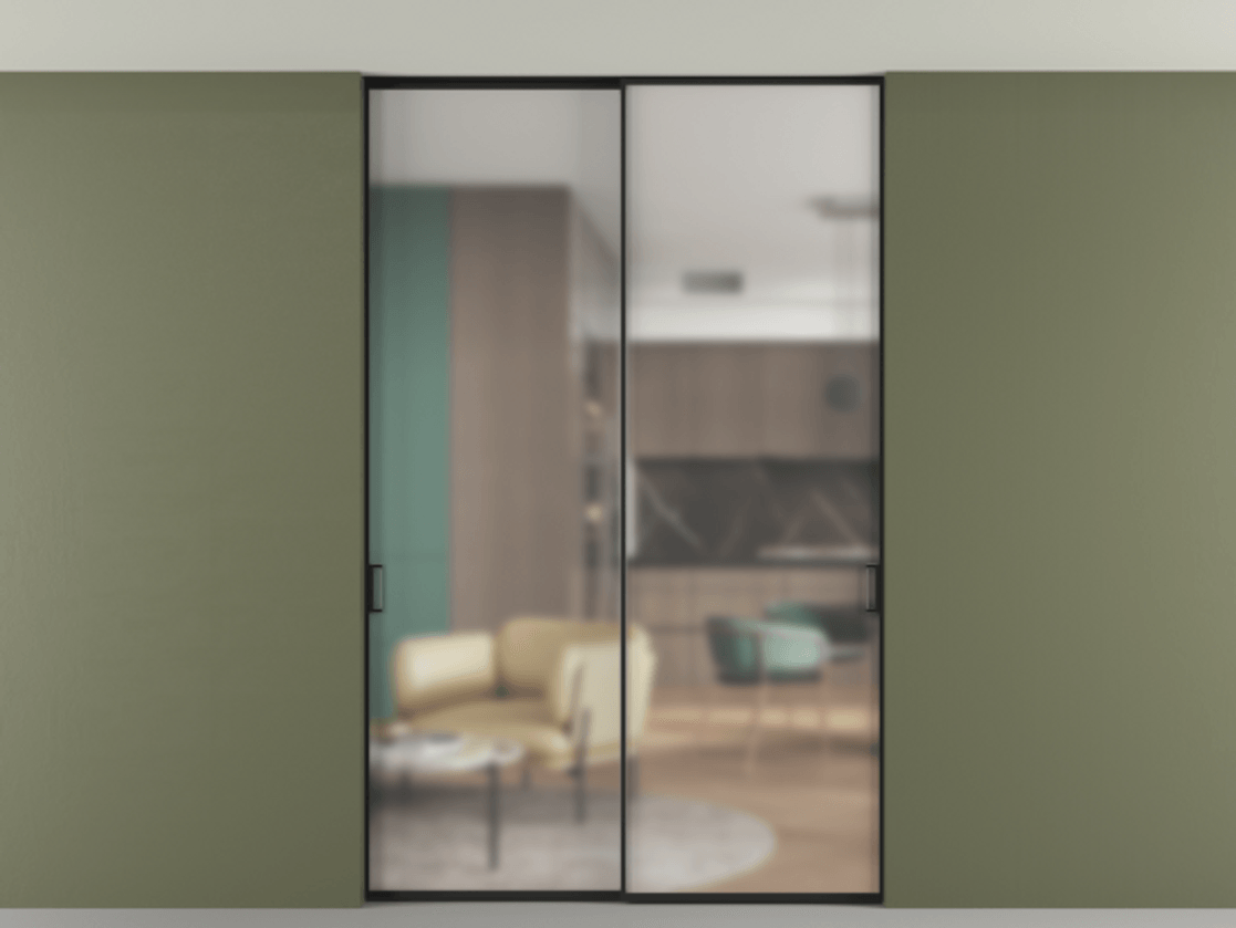 Перегородка Formato внутри проёма скрытое крепление в потолок 2 створки АЛПР 040.01 Алюминий Черный Сатинированное стекло "Matelux Crystal Vision", калёное, матовое, каленое 6 мм. Скрытый короб ЧЕР Цена 286160 ₽ 1. Полотно 2 шт. (800/2100 мм)
2. Комплект установки раздвижной системы
3. Базовый комплект фурнитуры
4. Ручка RONDO. Фабрика дверей Волховец 8 (800) 551 43 19 Перегородка Formato внутри проёма скрытое крепление в потолок 2 створки АЛПР 040.01 Алюминий Черный Сатинированное стекло "Matelux Crystal Vision", калёное, матовое, каленое 6 мм Цена 286160 ₽ | Volhovec