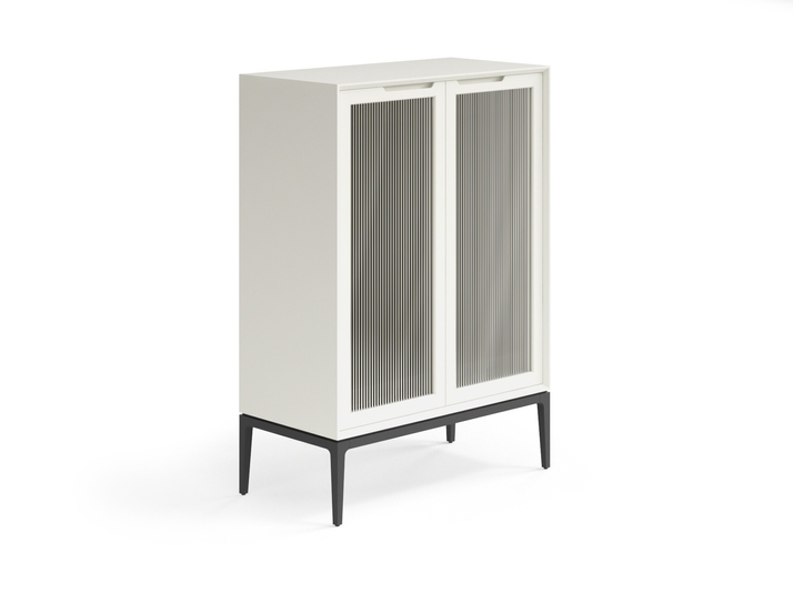 Мебель Витрина Velvet. Цвет Матовый молочно-белый. Материал Гладкая эмаль. Коллекция Витрина Velvet. Картинка.