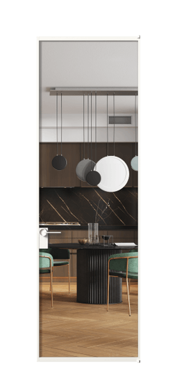 Дверь межкомнатная АЛПЛ040.01 Crystalvision БЕЛ. Цвет Алюминий Белый. Материал Алюминий. Коллекция Formato. Картинка.