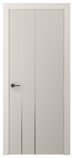 Дверь межкомнатная АКП 4203 ПЭСС. Цвет ПЭТ светло-серый. Материал ПЭТ. Коллекция Freedom. Картинка.