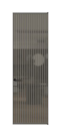 Дверь межкомнатная АЛПЛ040.07 Бронза сатин триплекс АКЛС. Цвет Алюминий классический серый. Материал Алюминий в эмали. Коллекция Formato. Картинка.