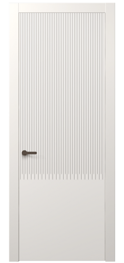 Дверь межкомнатная АКП 8627 МПБЛ. Цвет Матовый пудровый белый. Материал Гладкая эмаль. Коллекция Dune. Картинка.