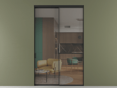 Перегородка Formato внутри проёма 2 створки