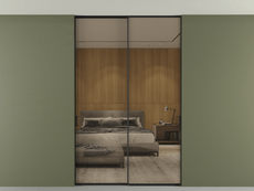 Перегородка Formato внутри проёма скрытое крепление в потолок 2 створки