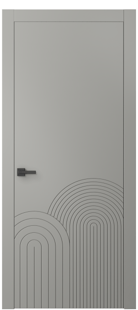 Дверь межкомнатная 8059 МНСР. Цвет Матовый нейтральный серый. Материал Гладкая эмаль. Коллекция Linea. Картинка.